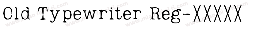 Old Typewriter Reg字体转换